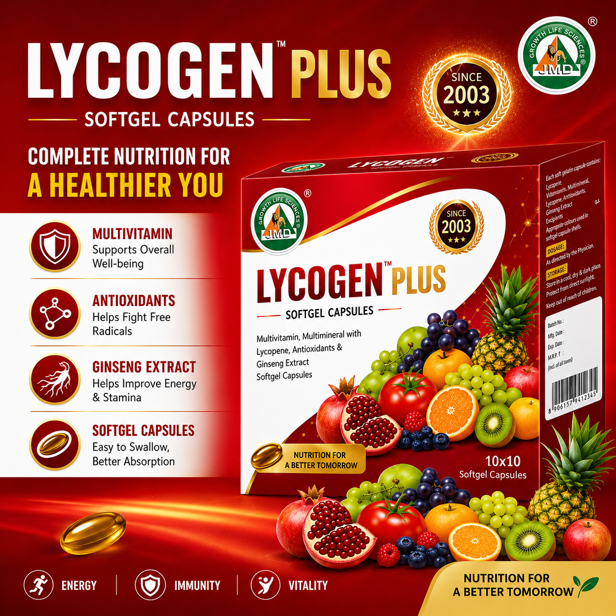 Lycogen Plus Multivitamin Softgel Capsule - Image 3