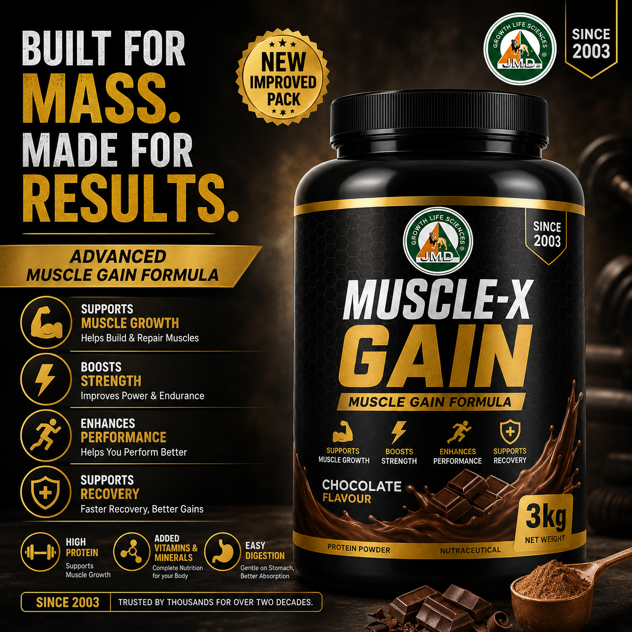 Maximize Muscle Growth with Muscles-X Gain Powder - The Ultimate Supplement for Strength and Size - Image 4