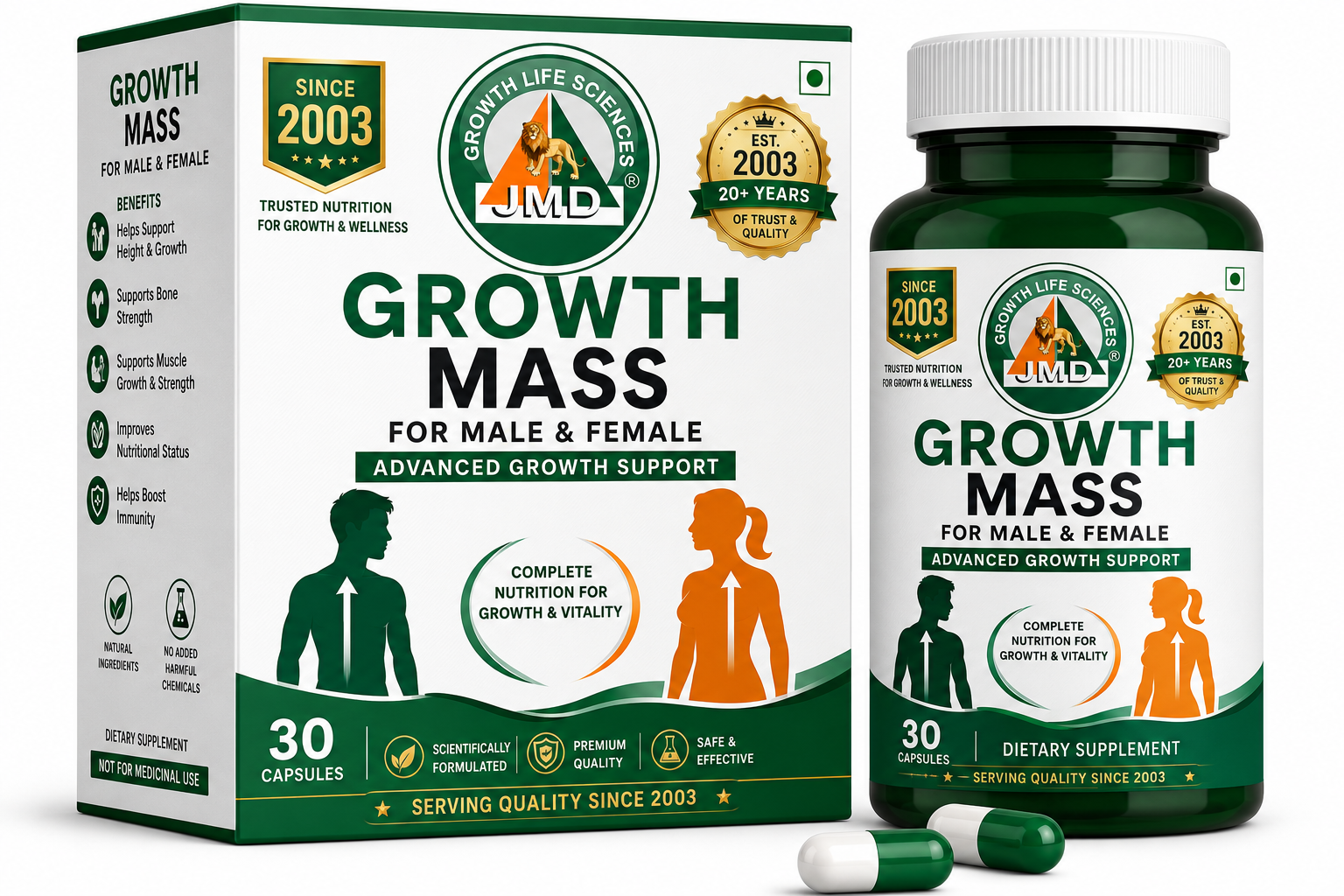 Maximize Muscle Growth with Growth Mass Capsule - Natural Bodybuilding Supplement
