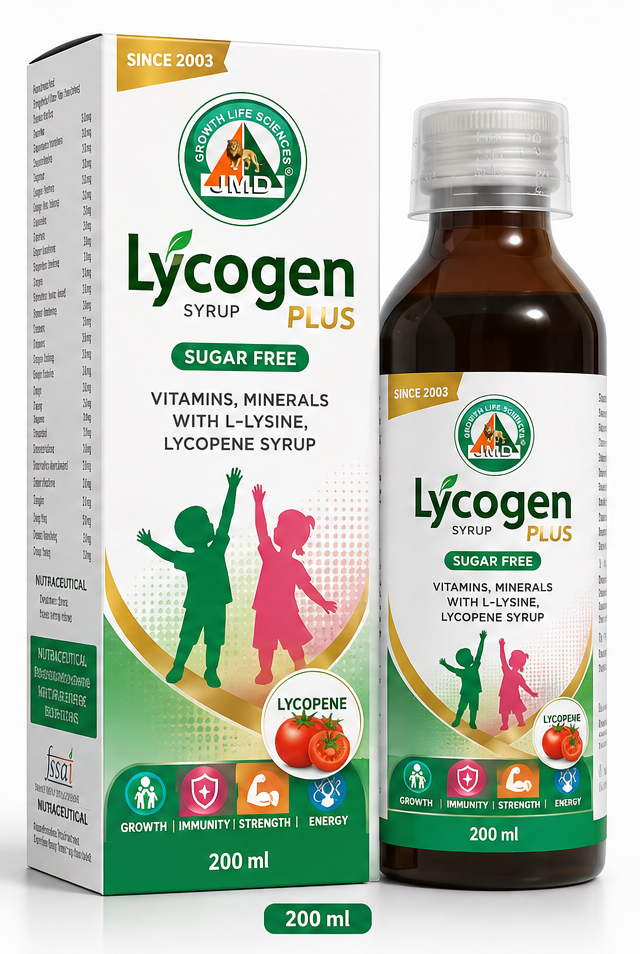 Lycogen Plus Multivitamin Syrup Sugar Free
