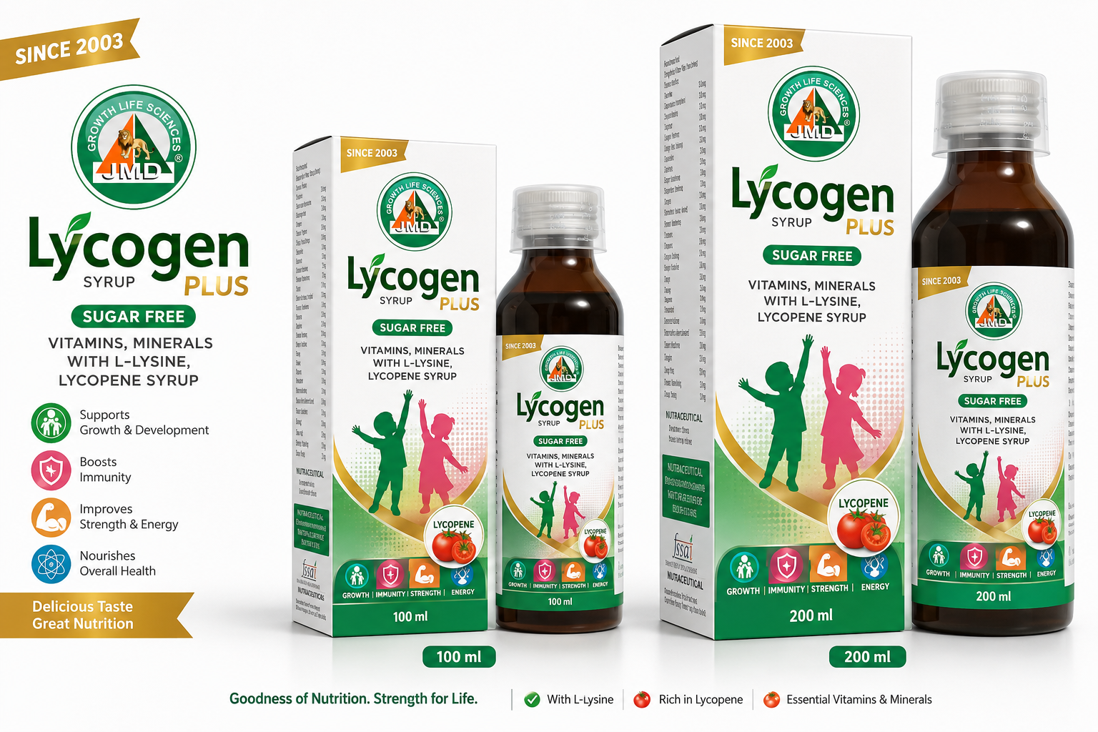 Lycogen Plus Multivitamin Syrup Sugar Free - Image 2