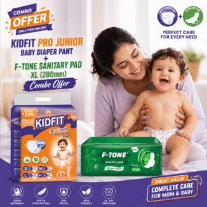 Kidfit Pro Junior Baby Diaper Free F-Tone Sanitary Pad XL 280mm worth Rs. 36/-